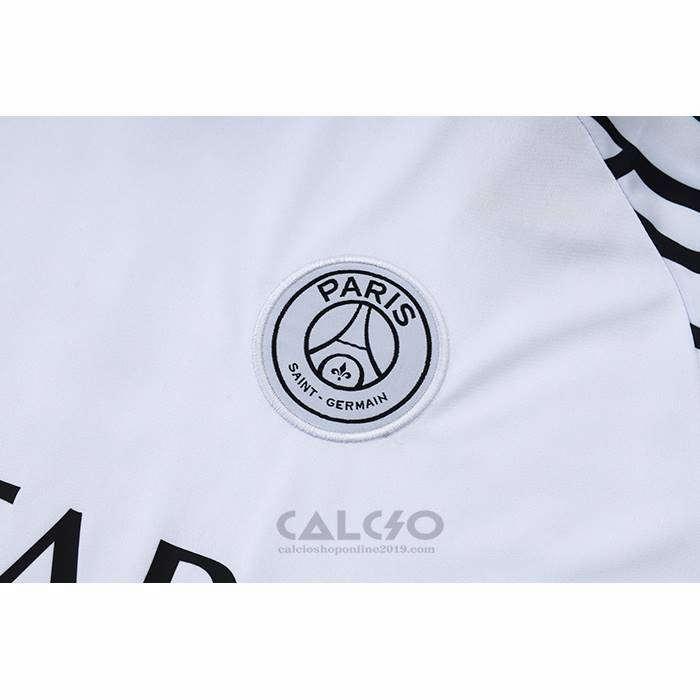 Tuta da Track Paris Saint-Germain Jordan Manica Corta 2025-2026 Bianco - Pantaloncini